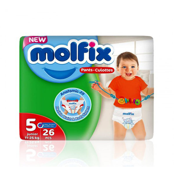 Molfix Baby Pants 5 Junior 26 Pcs (11-25 Kg), Kids, Diapers, Chase Value, Chase Value