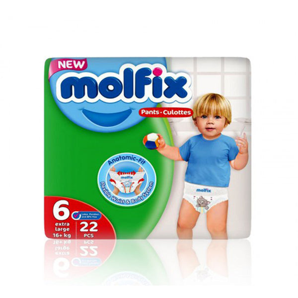 Molfix Baby Pants 6 X-Large 22 Pcs (16 + Kg), Kids, Diapers, Chase Value, Chase Value