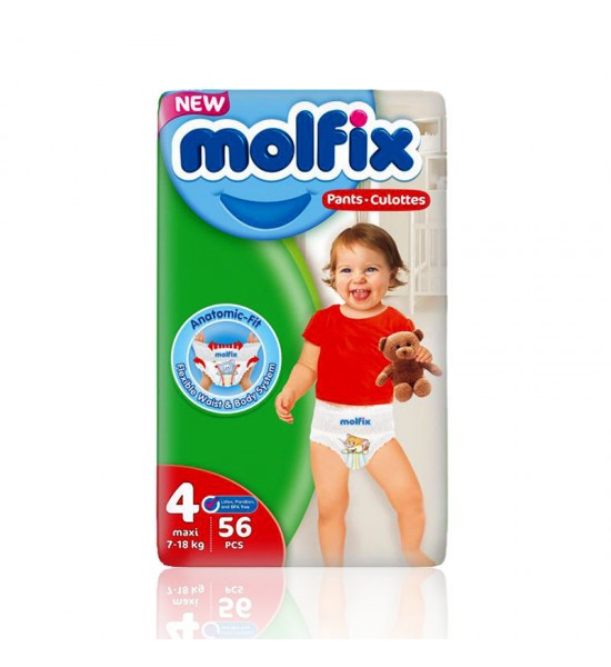Molfix Baby Pants 4 Maxi 56 Pcs (9-14 Kg), Kids, Diapers, Chase Value, Chase Value