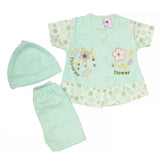 Newborn Girls Suits 3Pcs -Cyan, Kids, NB Girls Sets And Suits, Chase Value, Chase Value
