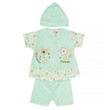 Newborn Girls Suits 3Pcs -Cyan, Kids, NB Girls Sets And Suits, Chase Value, Chase Value