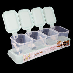 Spice Box 4 Pcs - Cyan, Crockery & Kitchenware, Chase Value, Chase Value