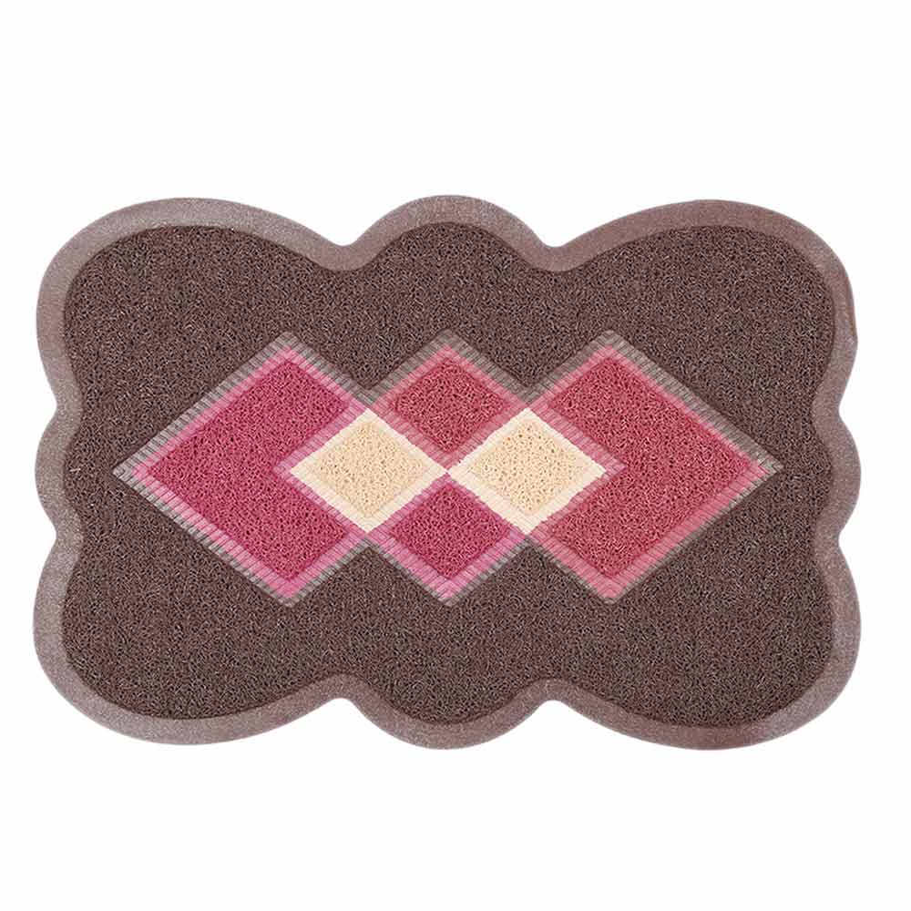 PVC Door Mat 14 x 22 - Brown, Home & Lifestyle, Mats, Chase Value, Chase Value