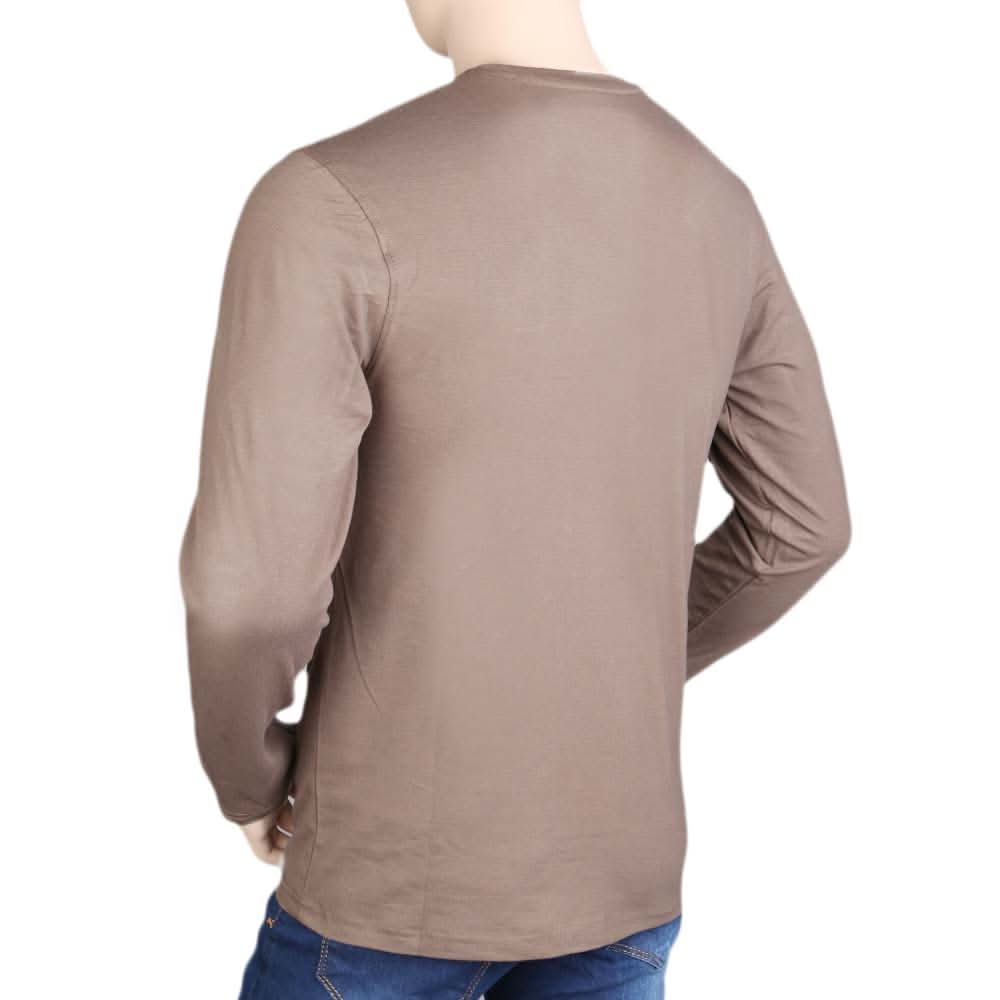 Men's Full Sleeves T Shirt - Brown, Mens T-Shirts, Chase Value, Chase Value