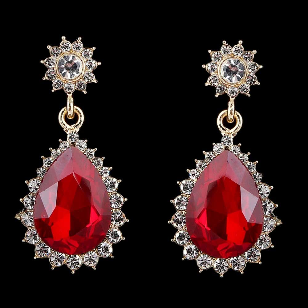 Women's Fancy Earrings - Red, Jewellery, Chase Value, Chase Value