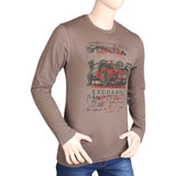 Men's Full Sleeves T Shirt - Brown, Mens T-Shirts, Chase Value, Chase Value