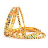 Women's Fancy Bangles 6 Pcs - Golden, Women, Bangles & Bracelets, Chase Value, Chase Value