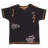 Boys Half Sleeves T-Shirt - Black - test-store-for-chase-value