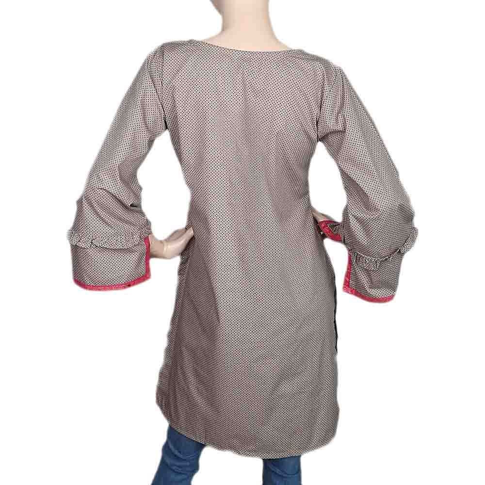 Women's Cotton Plain Kurti - Beige, Women, Ready Kurtis, Chase Value, Chase Value