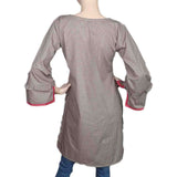 Women's Cotton Plain Kurti - Beige, Women, Ready Kurtis, Chase Value, Chase Value