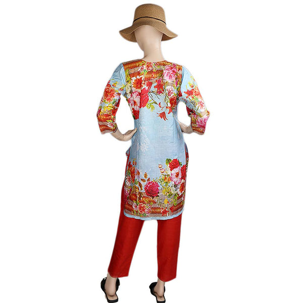 Women's Printed Lawn 2 Pcs Stitched Suit - Multi, Women, Shalwar Suits, Chase Value, Chase Value