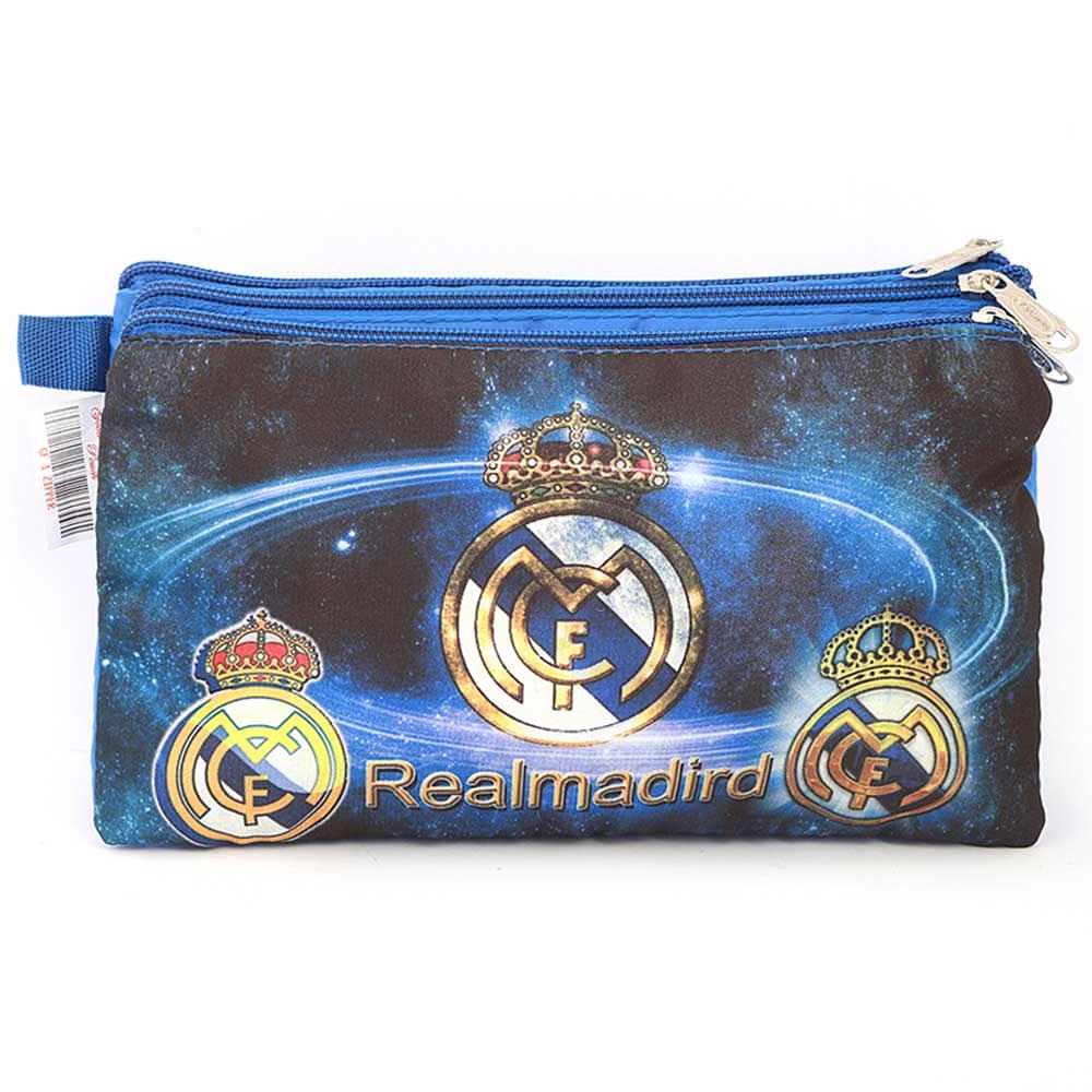 Pencil Pouch Three Zipper - Blue, Kids, Pencil Boxes And Stationery Sets, Chase Value, Chase Value