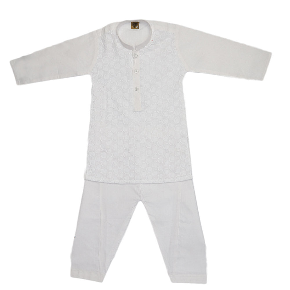 Boys Chicken Shalwar Suit - White, Kids, Boys Shalwar Kameez, Chase Value, Chase Value