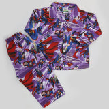 Boys Full Sleeves Night Suit - Purple, Kids, Boys Sets And Suits, Chase Value, Chase Value