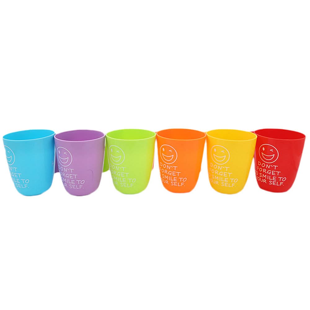 Plastic Mug 6 Pcs - Multi, Home & Lifestyle, Glassware & Drinkware, Chase Value, Chase Value