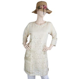 Women's Fancy Embroidered Kurti - Fawn, Women, Ready Kurtis, Chase Value, Chase Value
