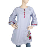 Women's Strip Cotton Kurti - Light Blue, Women, Ready Kurtis, Chase Value, Chase Value