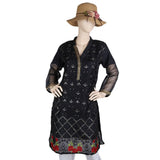 Women's Fancy Embroidered Kurti - Black, Women, Ready Kurtis, Chase Value, Chase Value