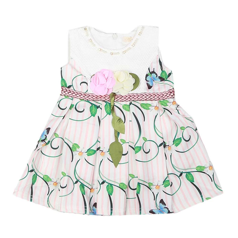 Newborn Girls Frock - Peach, Kids, NB Girls Frocks, Chase Value, Chase Value