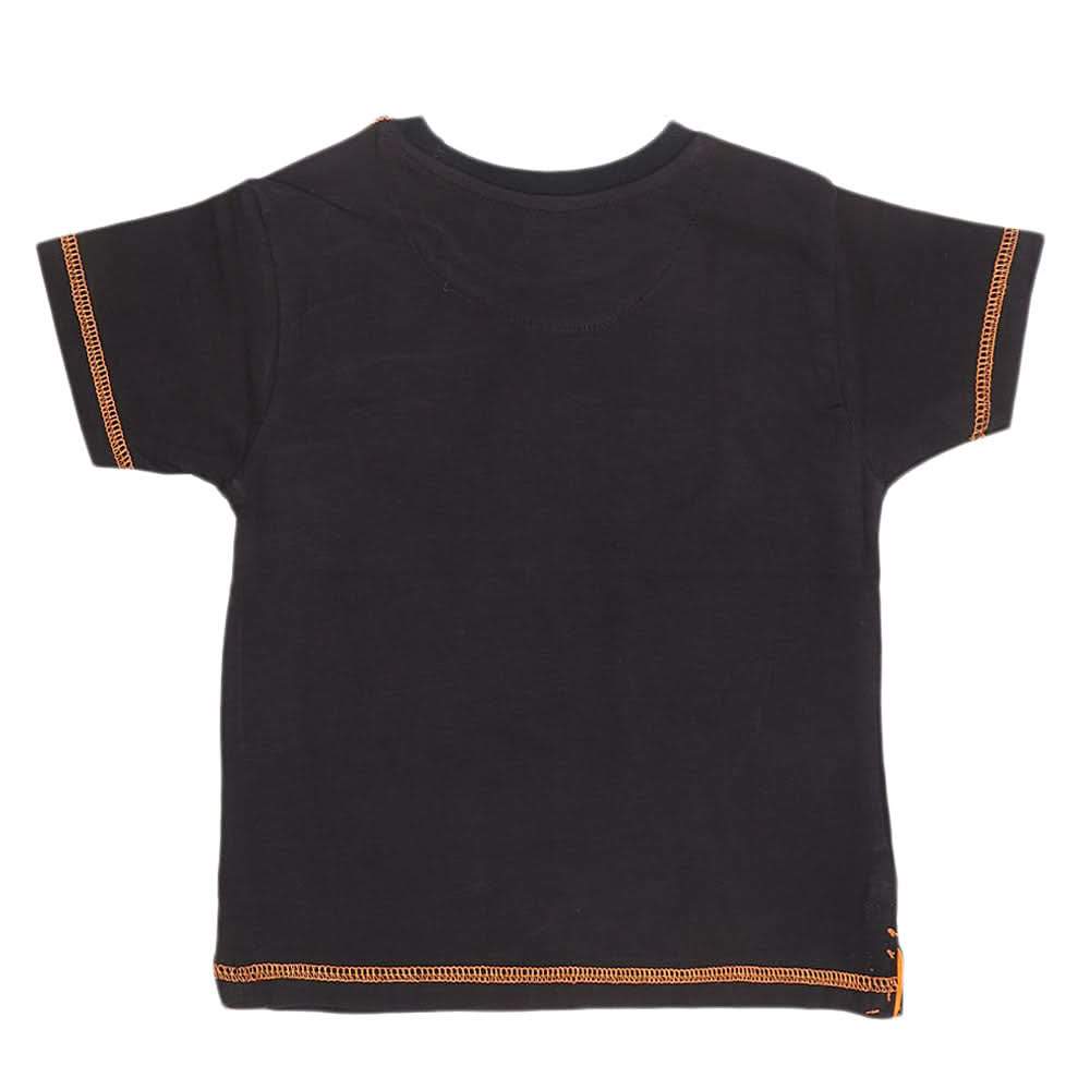 Boys Half Sleeves T-Shirt - Black - test-store-for-chase-value
