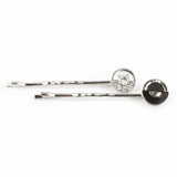 Women's Hair Pin 2 Pcs - Silver, Women, Hair And Head Jewellery, Chase Value, Chase Value