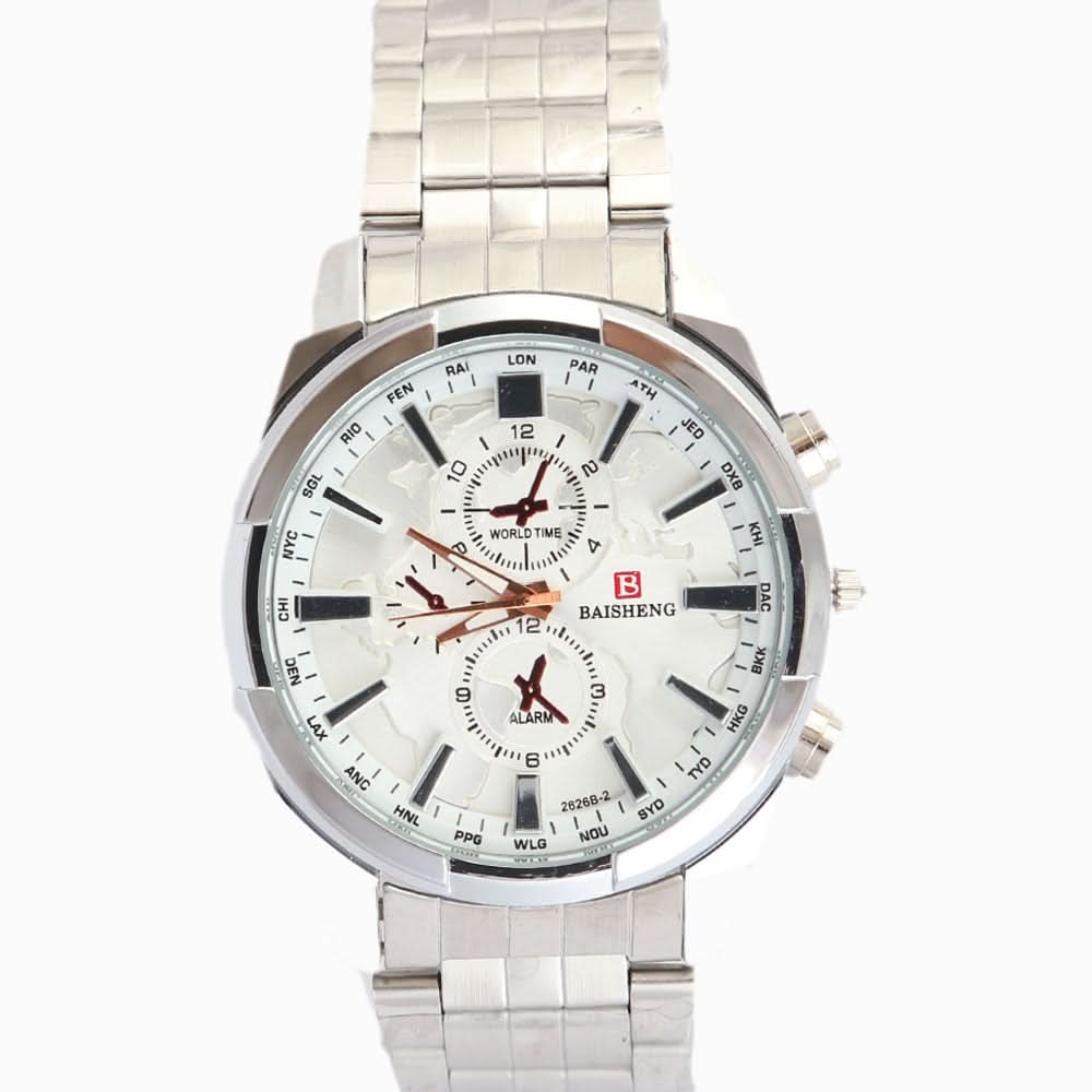 Men's Wrist Watch - White, Men, Watches, Chase Value, Chase Value