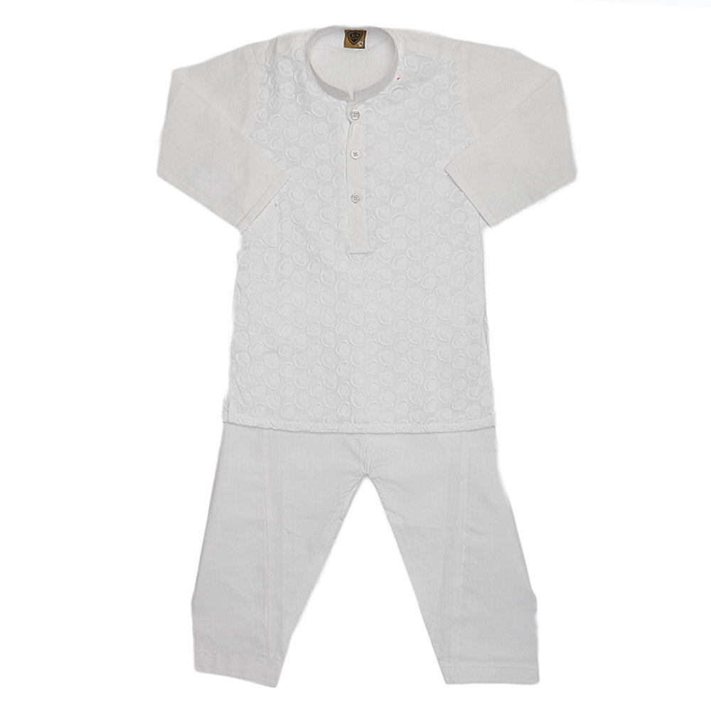 Boys Chicken Shalwar Suit - White, Kids, Boys Shalwar Kameez, Chase Value, Chase Value