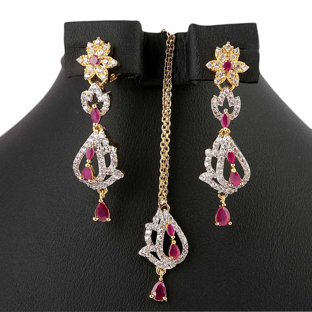 Women's Fancy Jewellery Set - Golden Maroon, Women, Jewellery Set, Chase Value, Chase Value