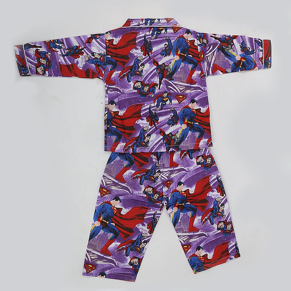 Boys Full Sleeves Night Suit - Purple, Kids, Boys Sets And Suits, Chase Value, Chase Value