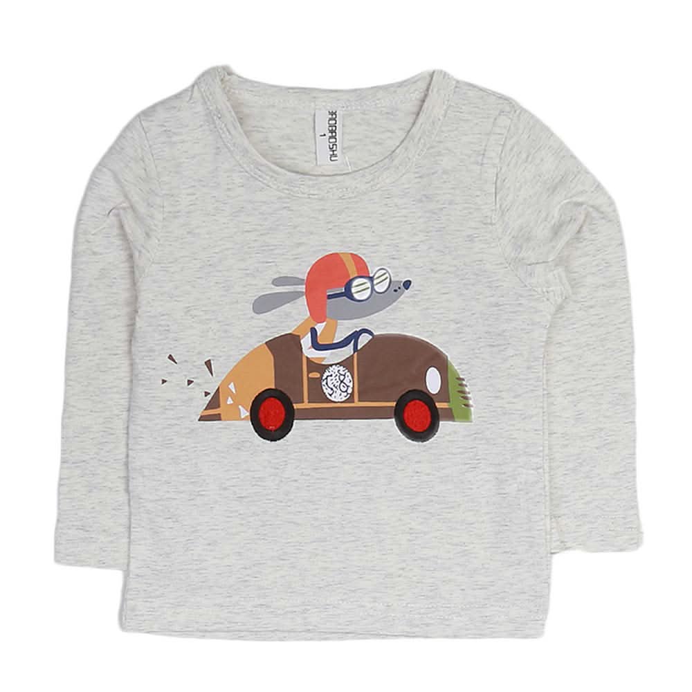 Boys Full Sleeves T-Shirt - White, Kids, Boys T-Shirts, Chase Value, Chase Value