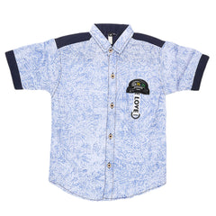 Boys Half Sleeves Casual Shirt - Blue, Kids, Boys Shirts, Chase Value, Chase Value