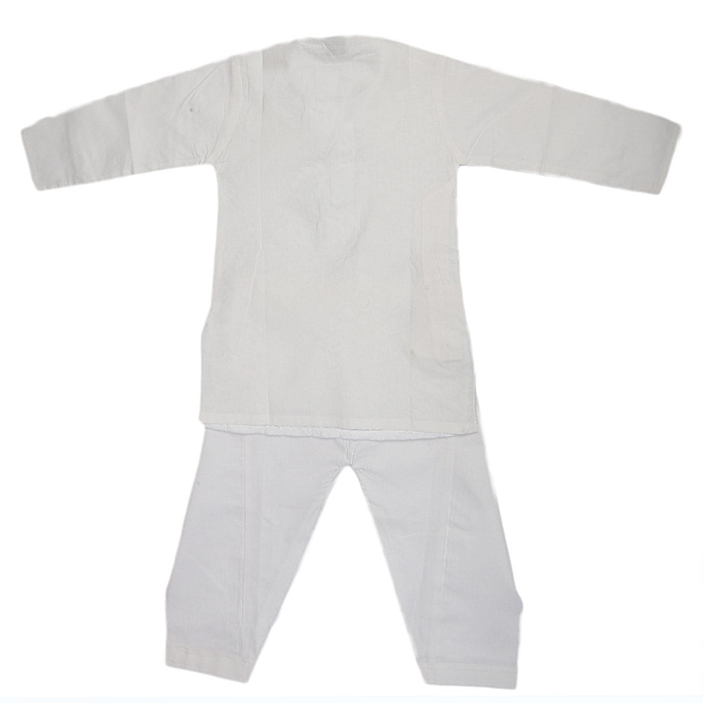Boys Chicken Shalwar Suit - White, Kids, Boys Shalwar Kameez, Chase Value, Chase Value