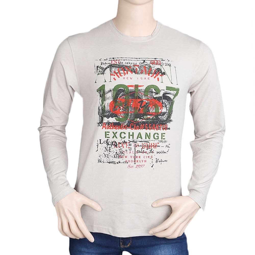 Men's Full Sleeves T Shirt - Beige, Men, T-Shirts And Polos, Chase Value, Chase Value