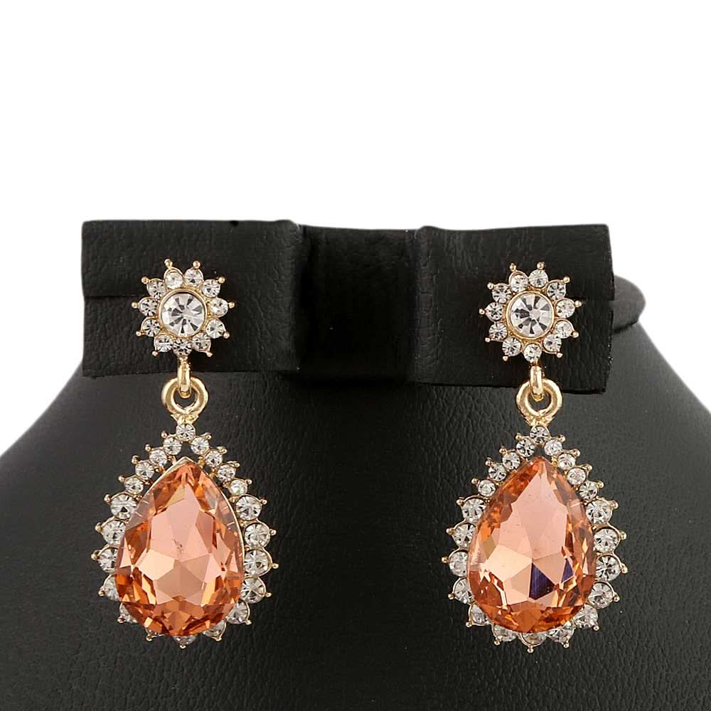 Women's Fancy Earrings - Peach, Jewellery, Chase Value, Chase Value