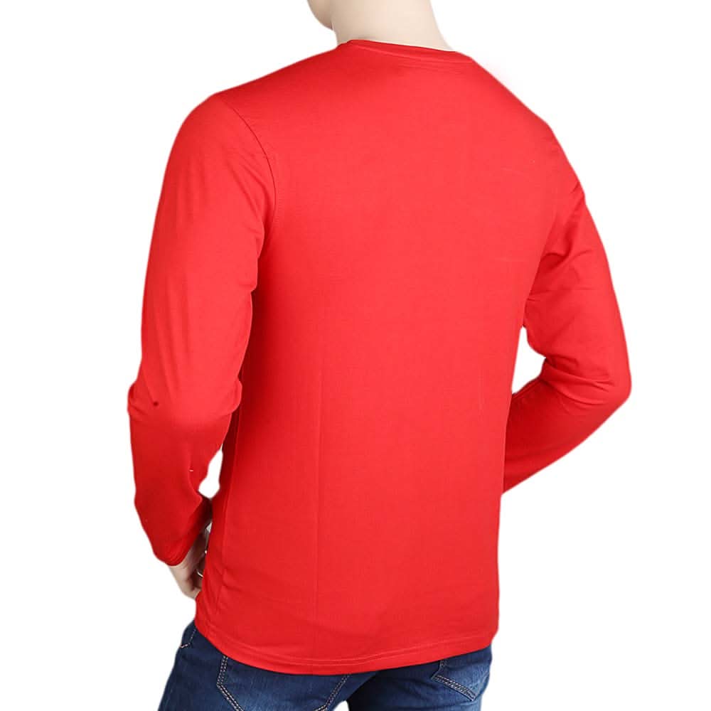 Men's Full Sleeves T Shirt - Red, Men, T-Shirts And Polos, Chase Value, Chase Value