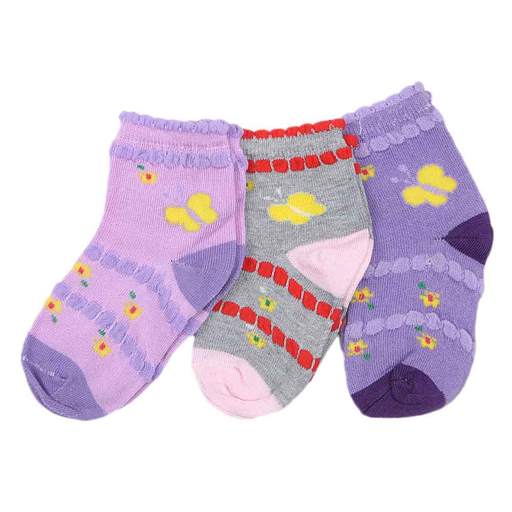 Kids Socks Pack Of 3 - Multi, Kids, Girls Socks, Chase Value, Chase Value