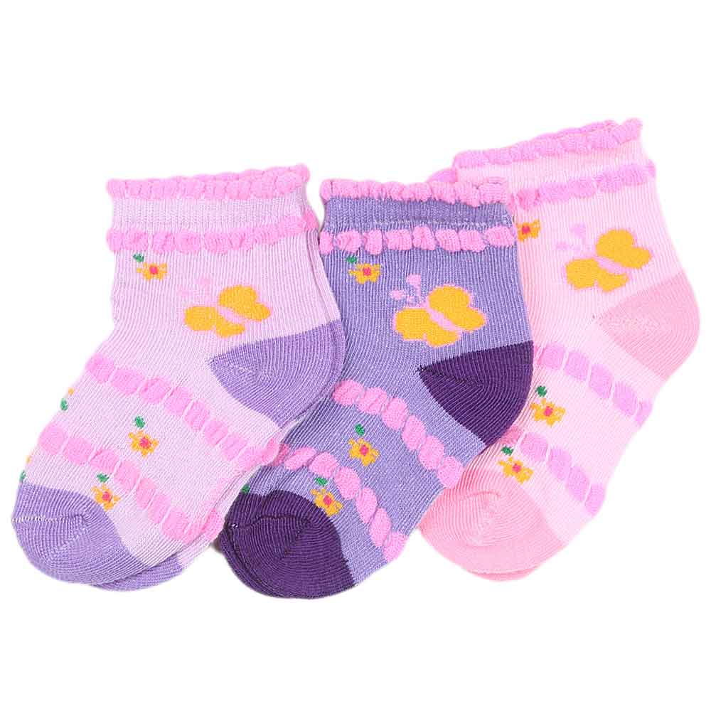 Kids Socks Pack Of 3 - Multi, Kids, Girls Socks, Chase Value, Chase Value