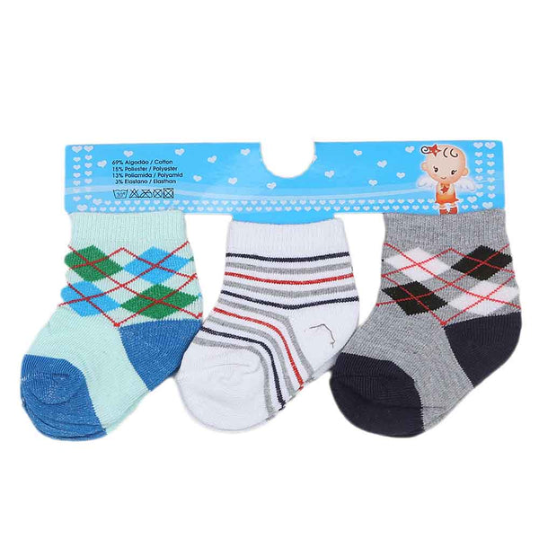 Kids Socks Pack Of 3 - Multi, Kids, Boys Socks, Chase Value, Chase Value