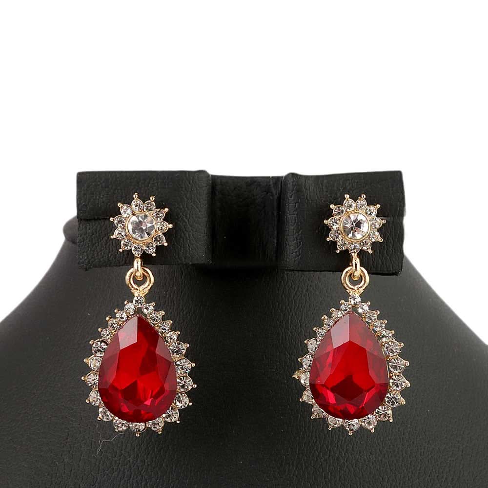 Women's Fancy Earrings - Red, Jewellery, Chase Value, Chase Value