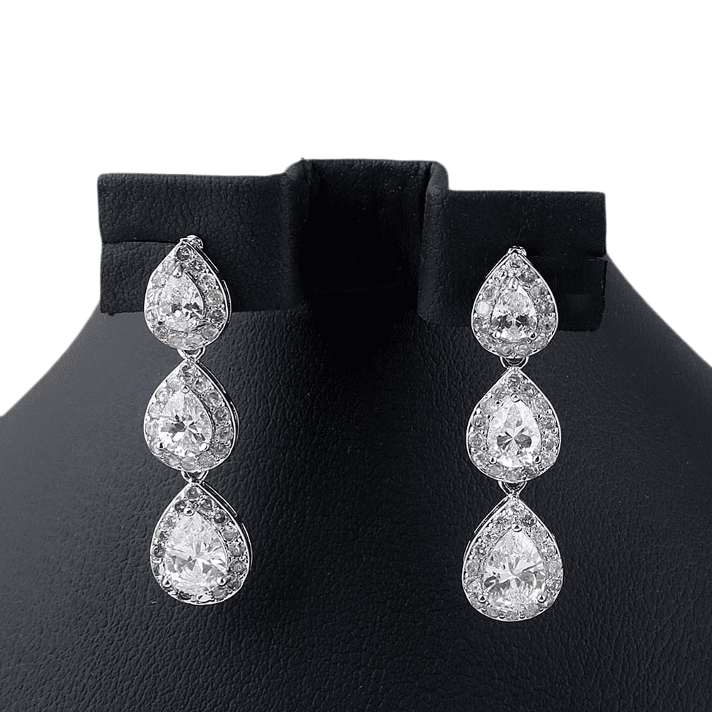 Women's Fancy Earrings - Silver - test-store-for-chase-value