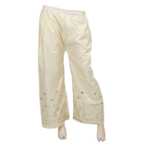 Women's Mehsori EMmbroidered Bell Bottom Trouser - Beige, Women, Pants & Tights, Chase Value, Chase Value