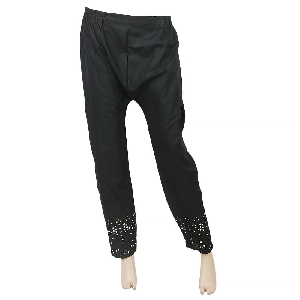 Women's Embroidered Trouser - Black, Women, Pants & Tights, Chase Value, Chase Value