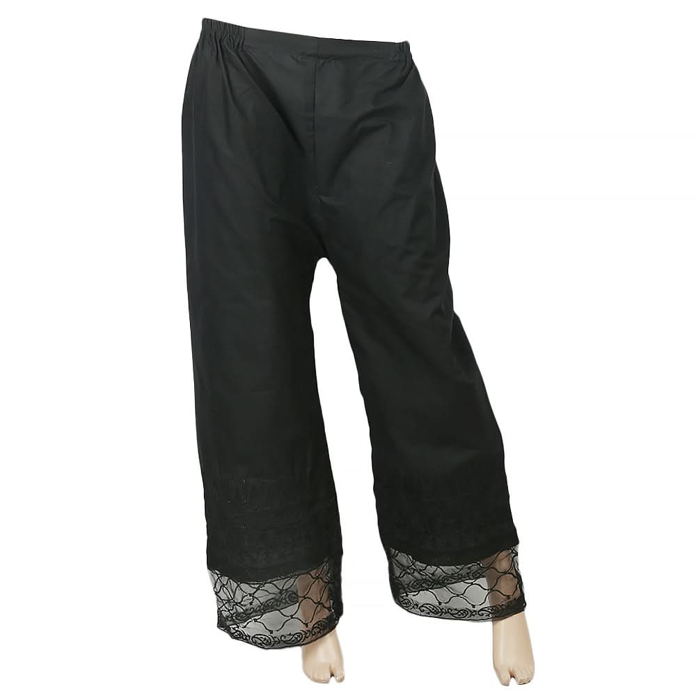 Women's Embroidered Bell Bottom Trouser - Black, Women, Pants & Tights, Chase Value, Chase Value