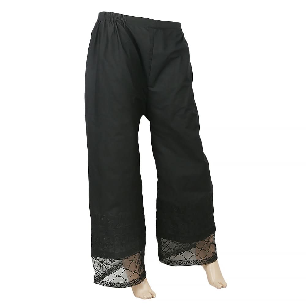Women's Embroidered Bell Bottom Trouser - Black, Women, Pants & Tights, Chase Value, Chase Value