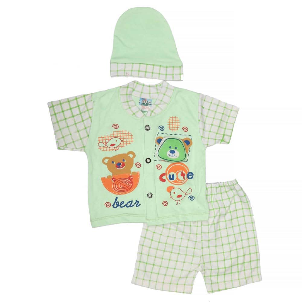 Newborn Boys Suits 3Pcs - Cyan, Kids, NB Boys Sets And Suits, Chase Value, Chase Value