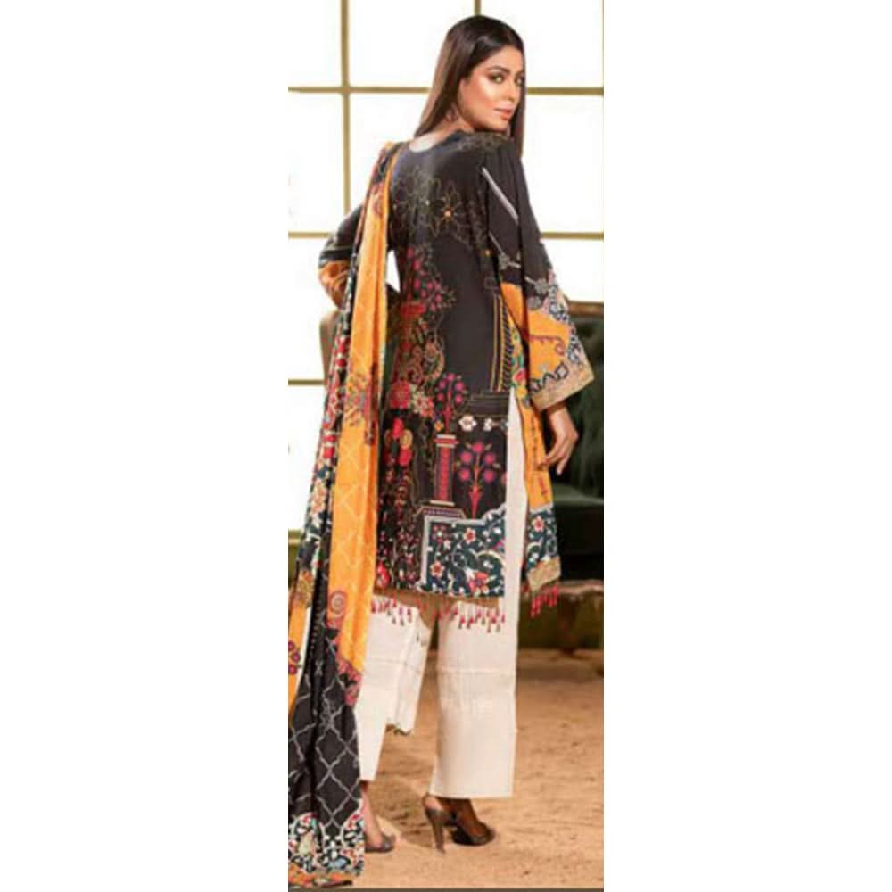 Noor Jahan Embroidered Un-Stitched 3Pcs Suit - 5, Women, 3Pcs Shalwar Suit, Rana Art, Chase Value
