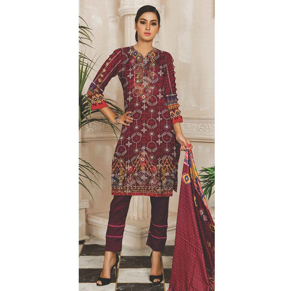 RASHID Dhanak Digital Printed unstitched 3pc Embroidered Suit, Women, 3Pcs Shalwar Suit, Rashid Textiles, Chase Value