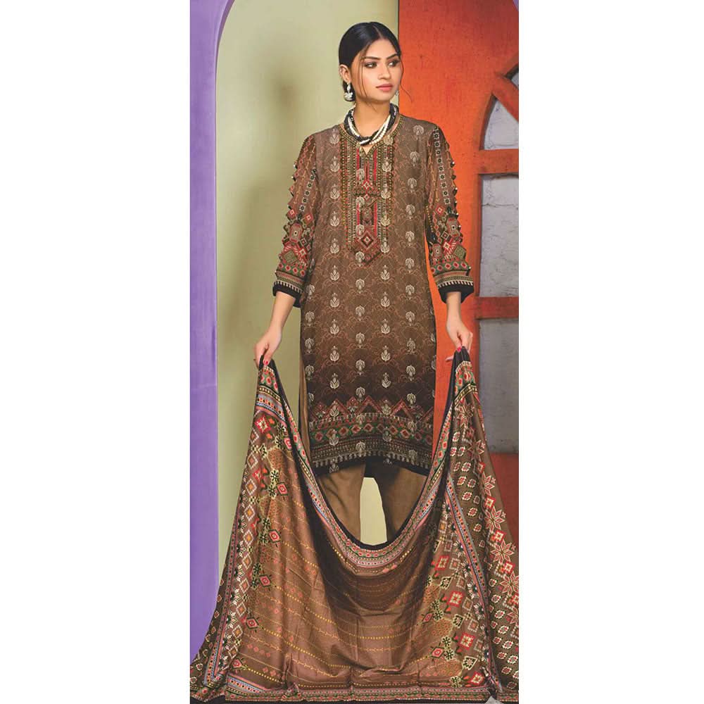 RASHID Dhanak Digital Printed unstitched 3pc Embroidered Suit, Women, 3Pcs Shalwar Suit, Rashid Textiles, Chase Value