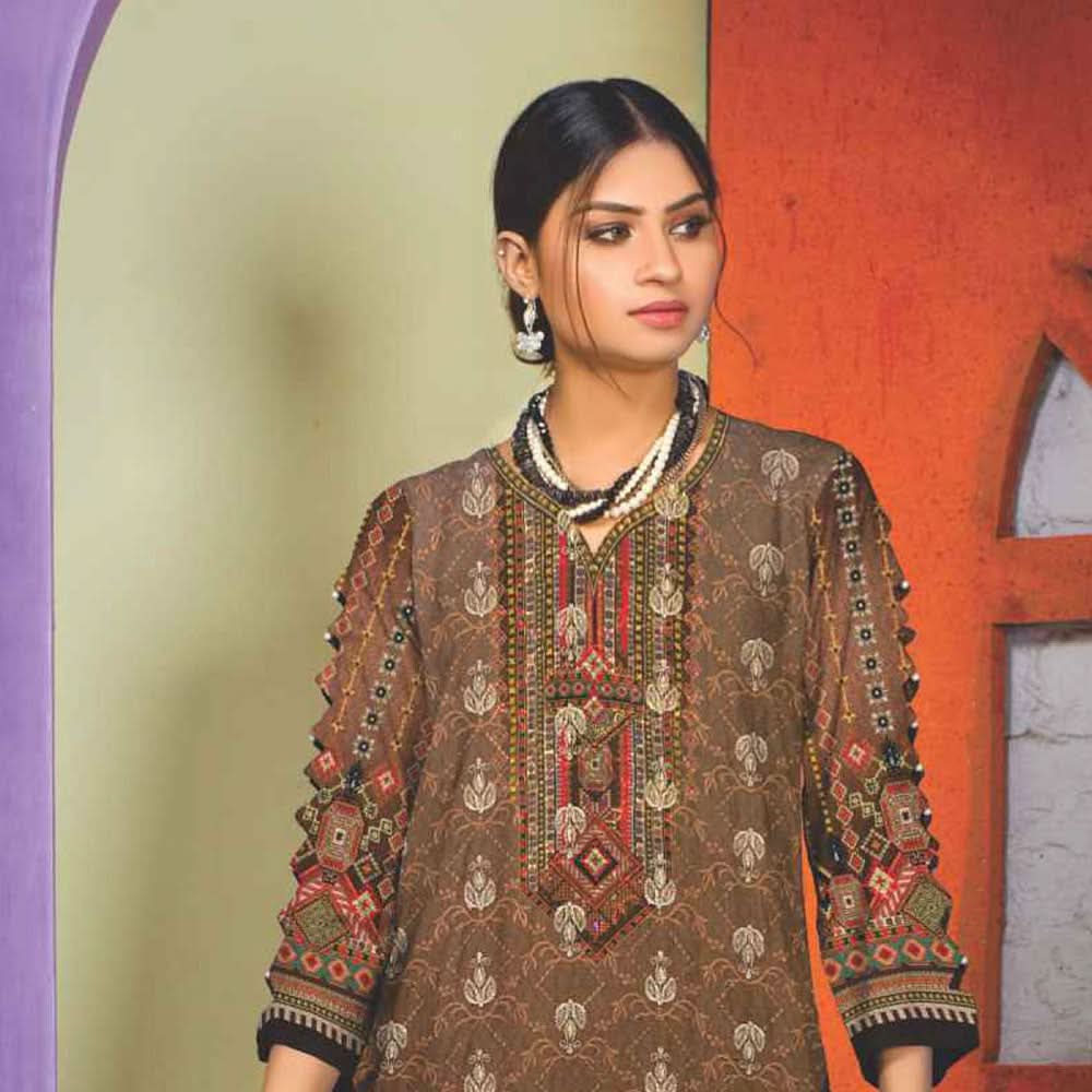 RASHID Dhanak Digital Printed unstitched 3pc Embroidered Suit, Women, 3Pcs Shalwar Suit, Rashid Textiles, Chase Value