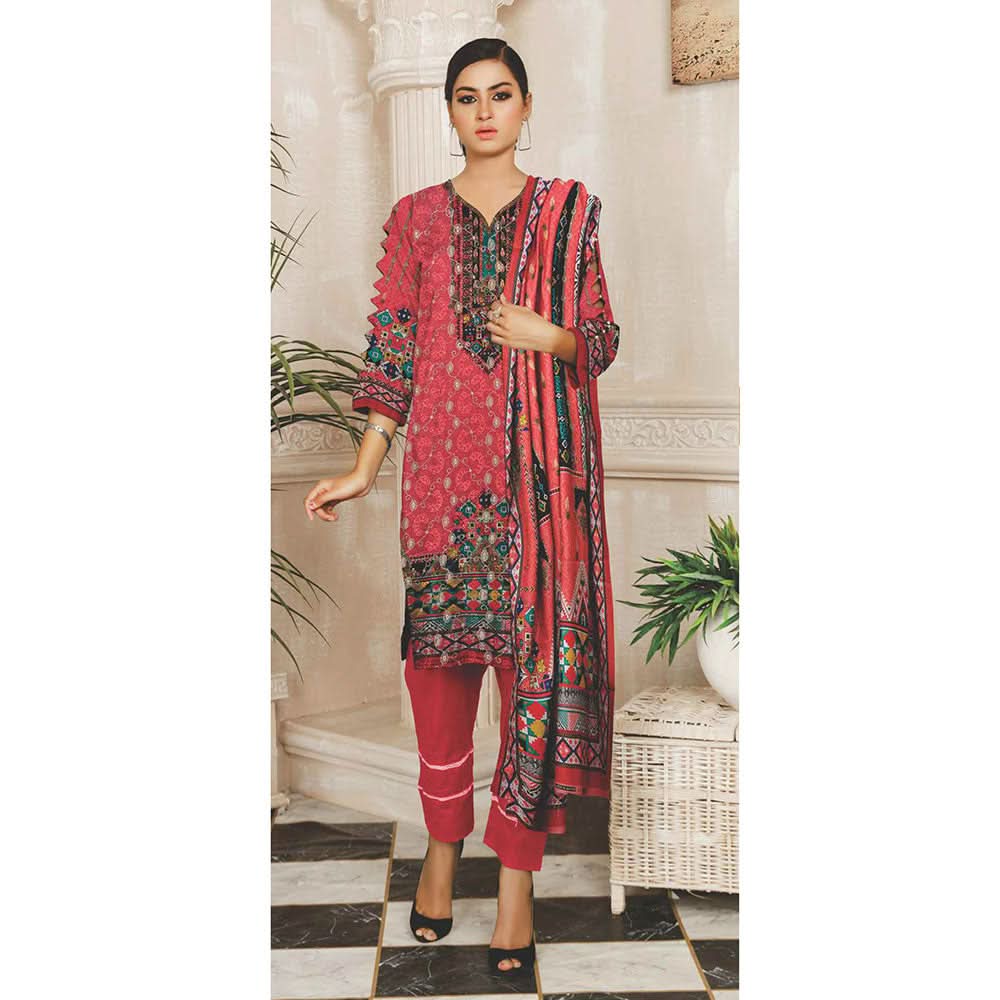 RASHID Dhanak Digital Printed unstitched 3pc Embroidered Suit, Women, 3Pcs Shalwar Suit, Rashid Textiles, Chase Value